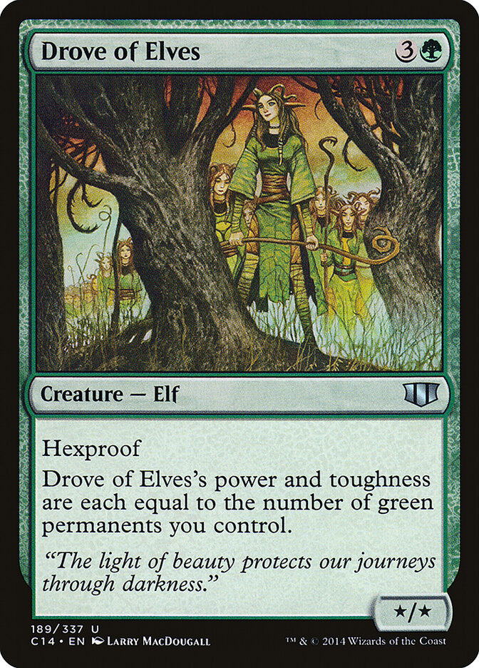 Drove of Elves, Commander 2014 · 189/337