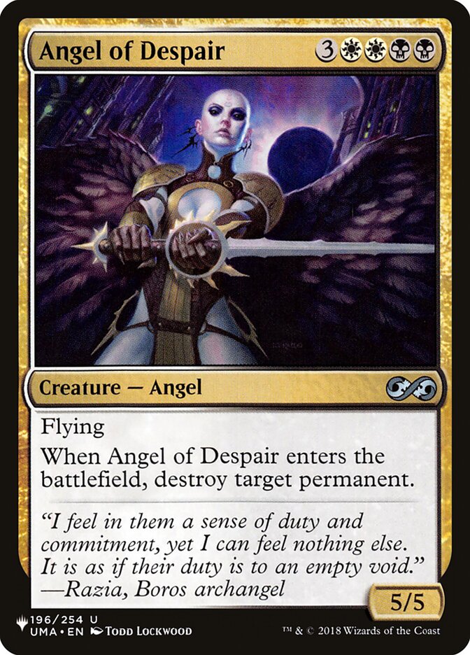 Angel of Despair, The List · uma-196