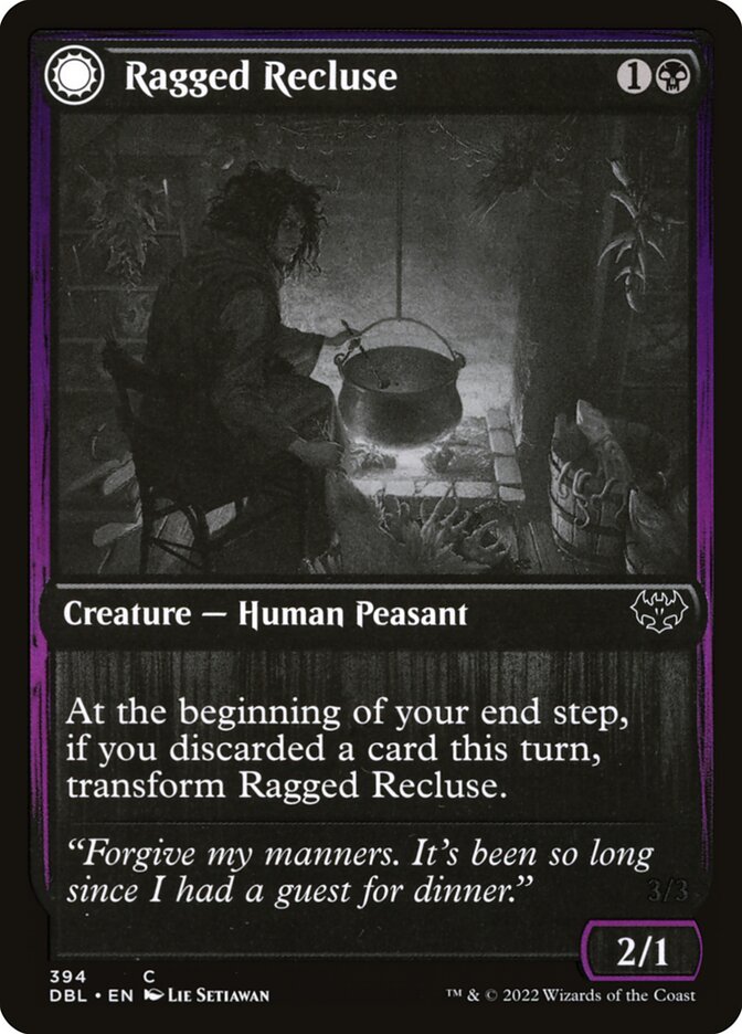 Ragged Recluse // Odious Witch, Innistrad: Double Feature · 394/534