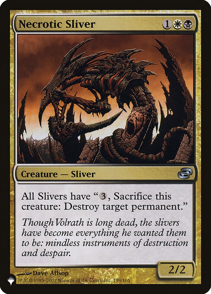Necrotic Sliver, The List · plc-159
