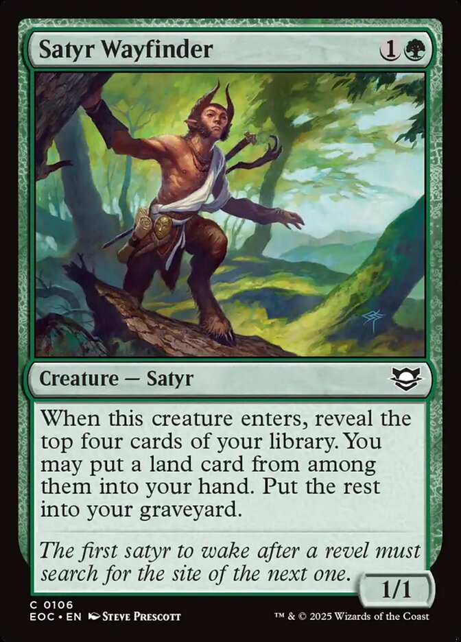 Satyr Wayfinder, Edge of Eternities Commander · 0106