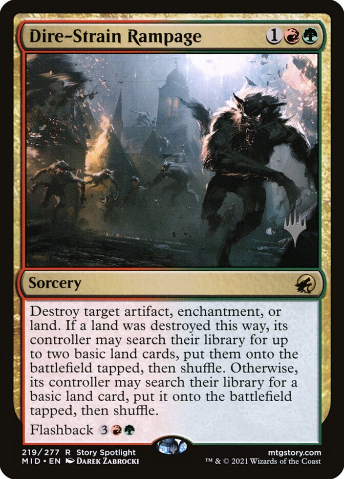 Dire-Strain Rampage, Innistrad: Midnight Hunt Promos · 219/277