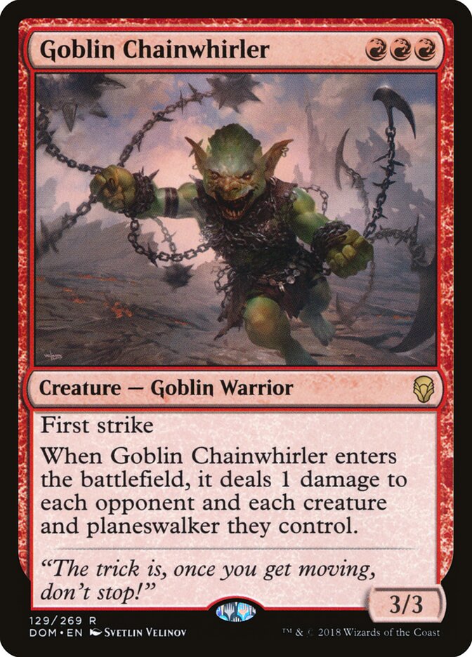 Goblin Chainwhirler, Dominaria · 129/269