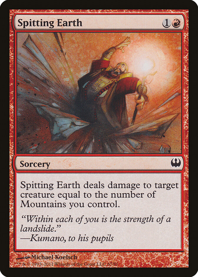Spitting Earth, Duel Decks: Knights vs. Dragons · 67/81