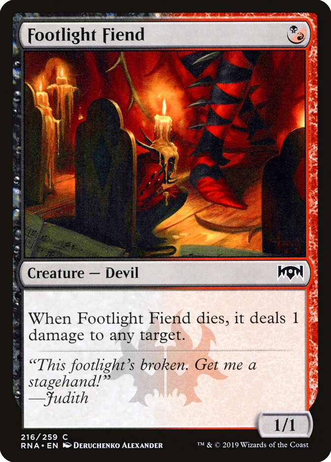 Footlight Fiend, Ravnica Allegiance · 216/259