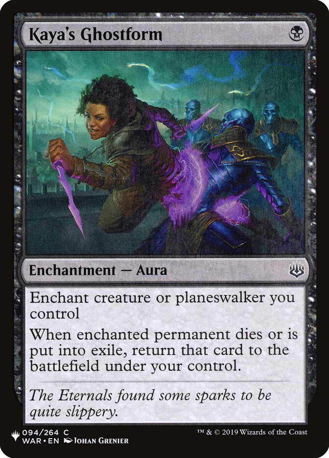 Kaya's Ghostform, The List · war-94