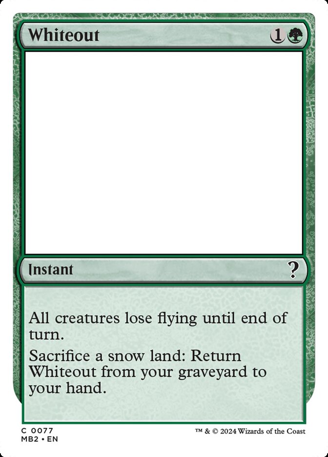 Whiteout, Mystery Booster 2 · 0077
