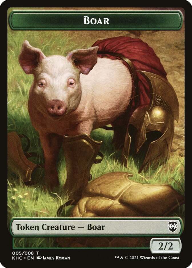 Boar, Kaldheim Commander Tokens · 005