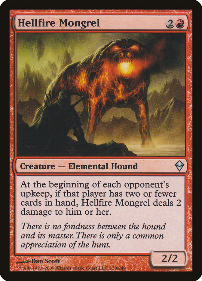 Hellfire Mongrel, Zendikar · 130/249