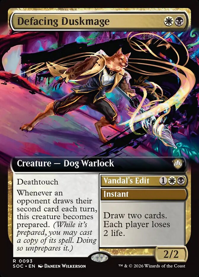 Defacing Duskmage // Vandal's Edit, Secrets of Strixhaven Commander · 0093