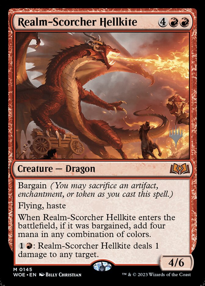 Realm-Scorcher Hellkite, Wilds of Eldraine Promos · 0145