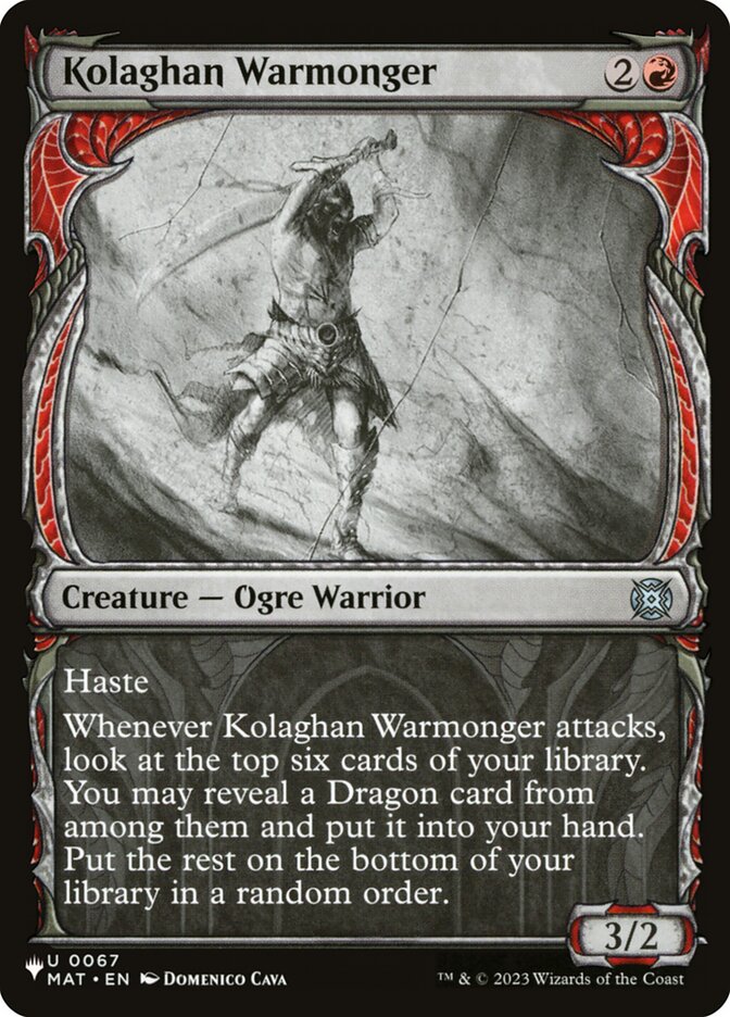 Kolaghan Warmonger, The List · mat-67