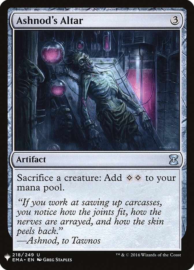 Ashnod's Altar, The List · ema-218