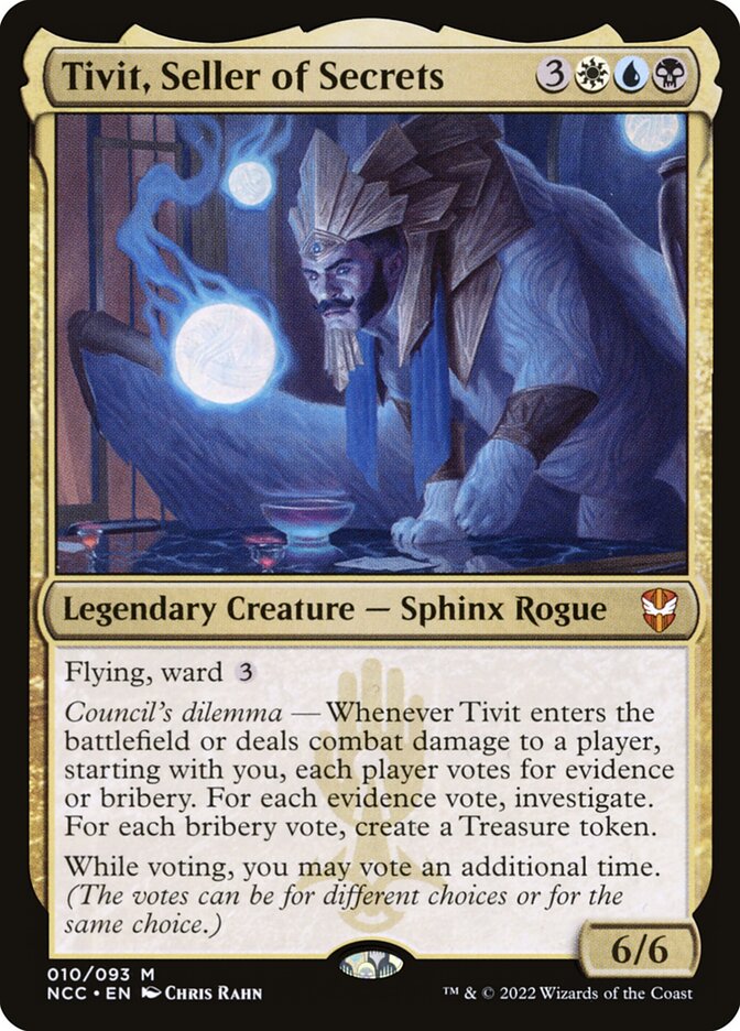 Tivit, Seller of Secrets, New Capenna Commander · 010/093