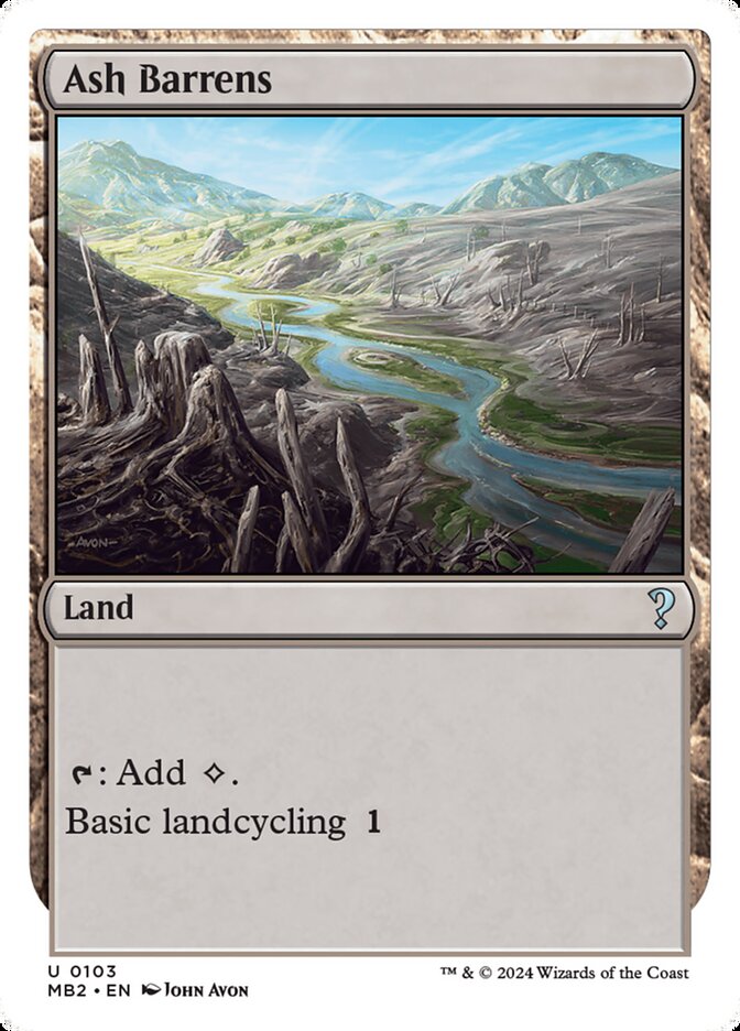 Ash Barrens, Mystery Booster 2 · 0103