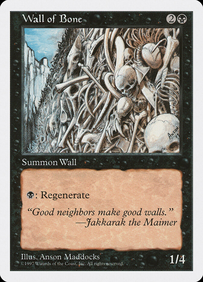 Wall of Bone, Fifth Edition · 203