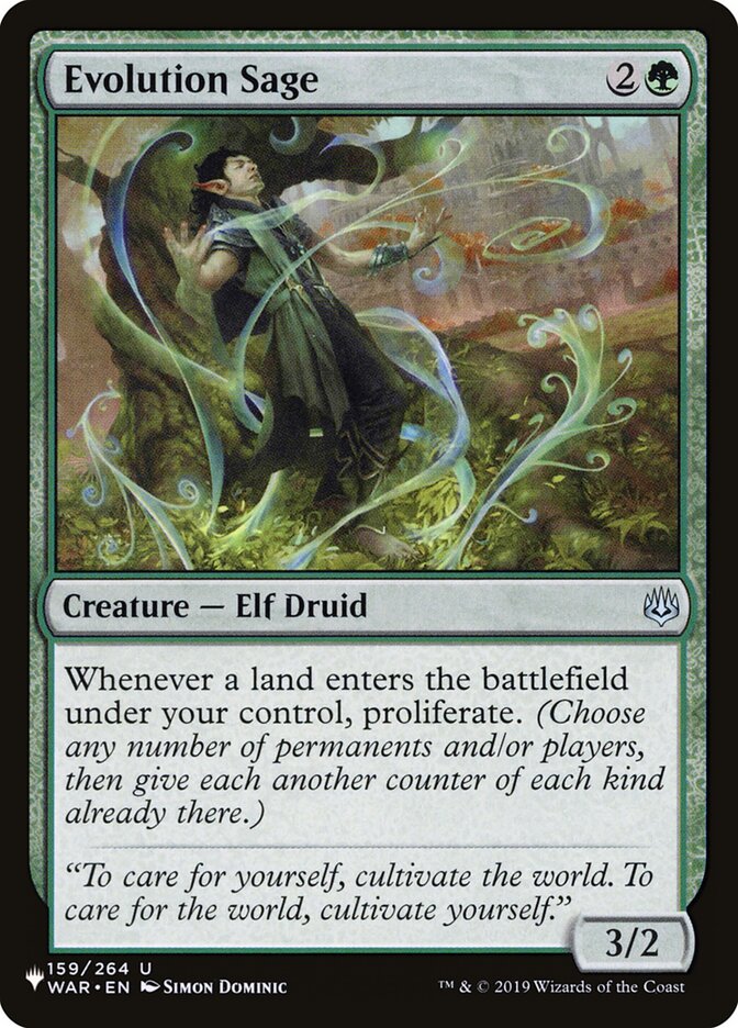 Evolution Sage, The List · war-159
