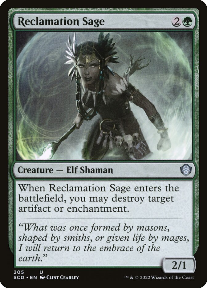 Reclamation Sage, Starter Commander Decks · 205