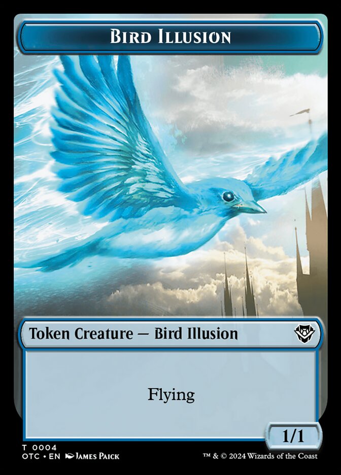 Bird Illusion, Outlaws of Thunder Junction Commander Tokens · 0004