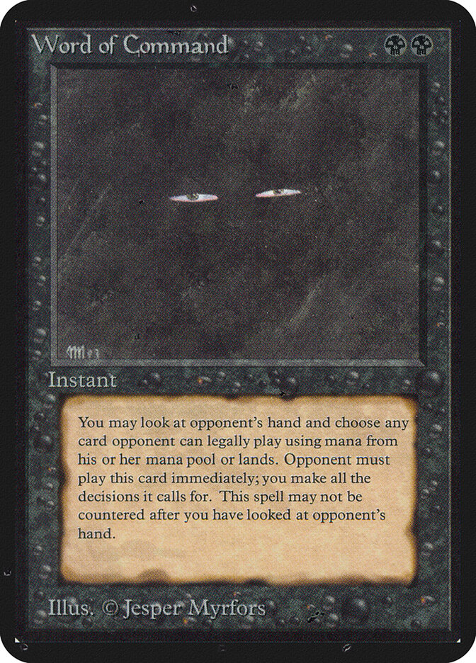 Word of Command, Limited Edition Alpha · 136
