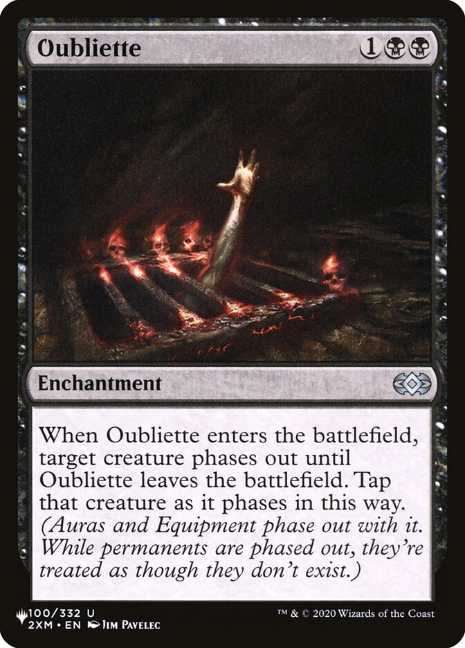 Oubliette, The List · 2xm-100