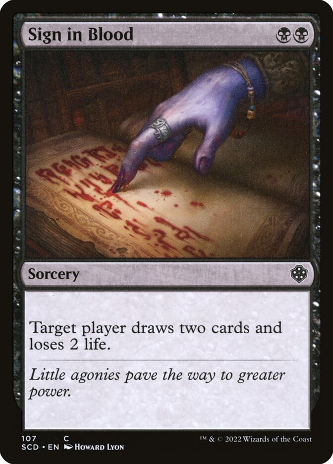 Sign in Blood, Starter Commander Decks · 107