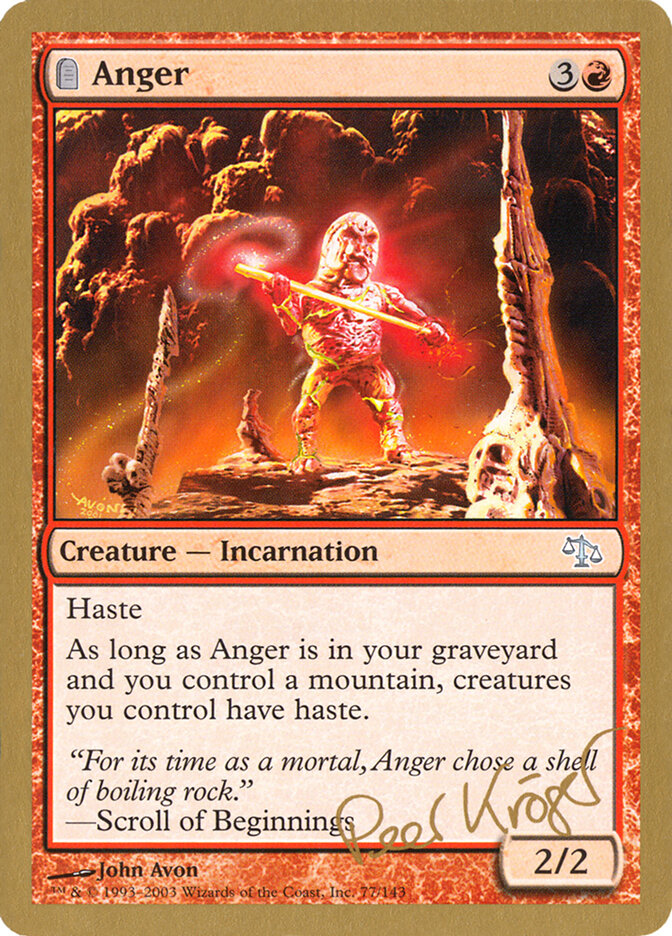 Anger, World Championship Decks 2003 · pk77