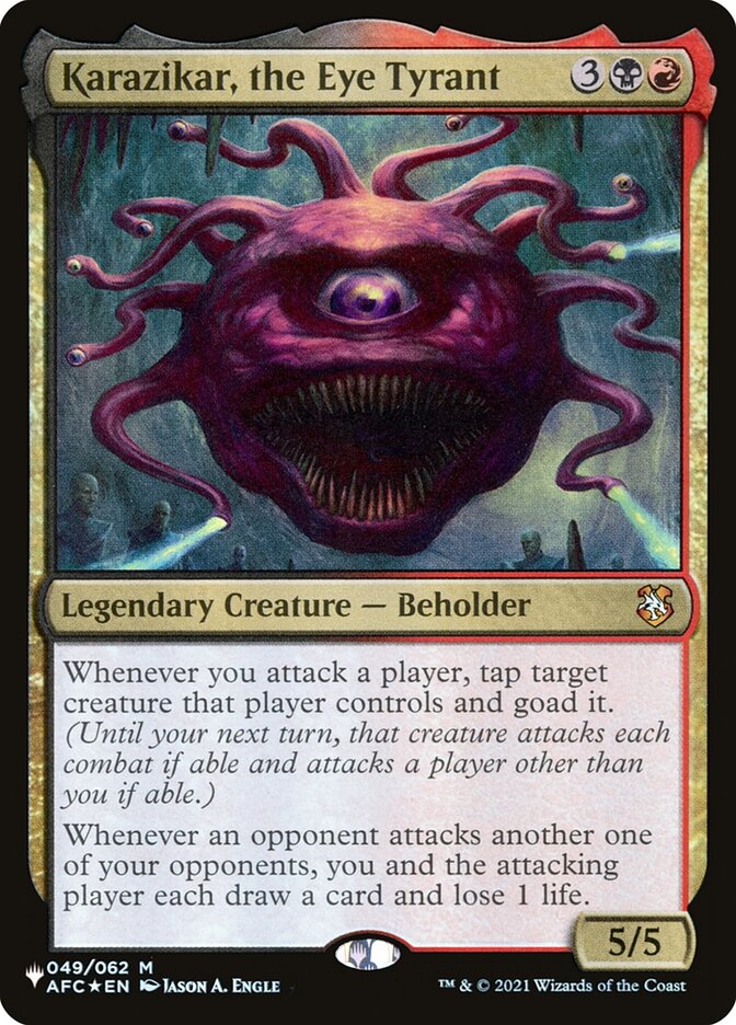 Karazikar, the Eye Tyrant, The List · afc-49