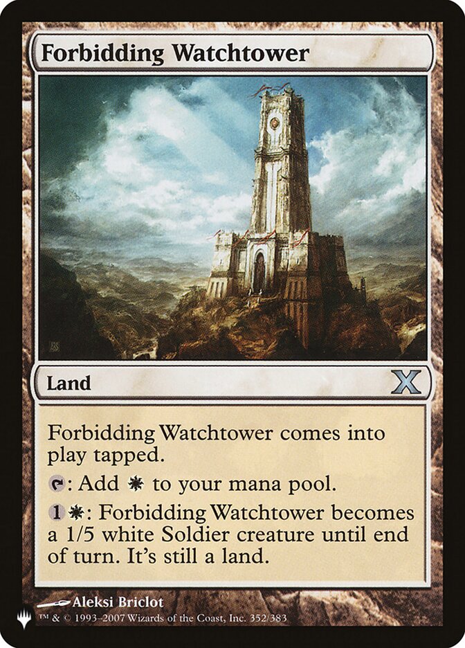 Forbidding Watchtower, The List · 10e-352