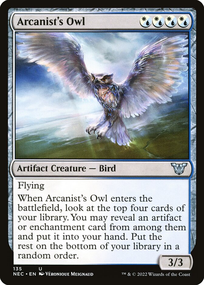 Arcanist's Owl, Neon Dynasty Commander · 135