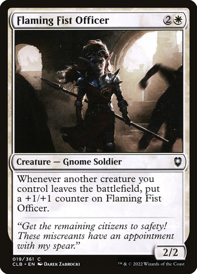 Flaming Fist Officer, Commander Legends: Battle for Baldur's Gate · 019/361