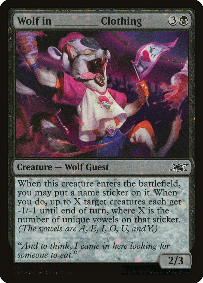 Wolf in _____ Clothing, Unfinity · 381