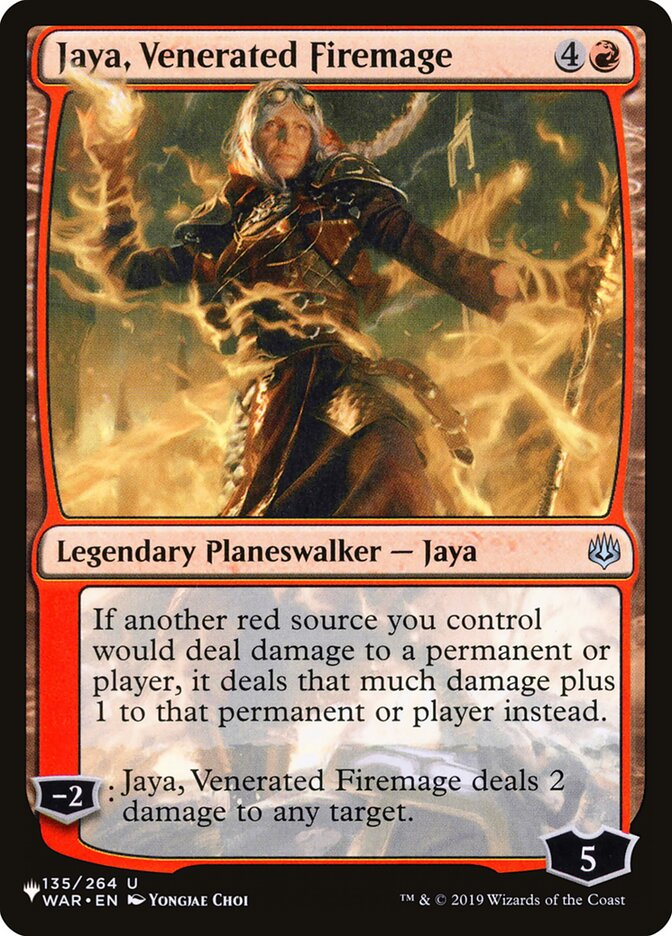 Jaya, Venerated Firemage, The List · war-135
