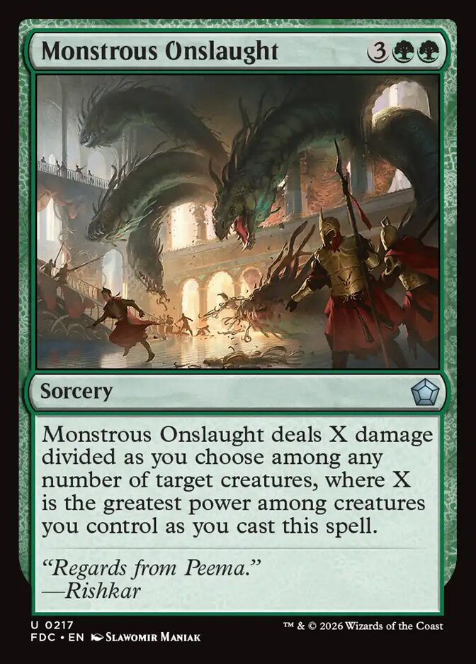 Monstrous Onslaught, Foundations Commander · 0217