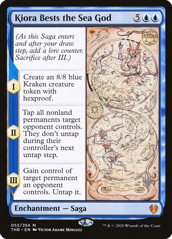 Kiora Bests the Sea God, Theros Beyond Death Promos · 052/254