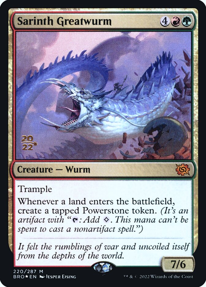 Sarinth Greatwurm, The Brothers' War Promos · 220/287