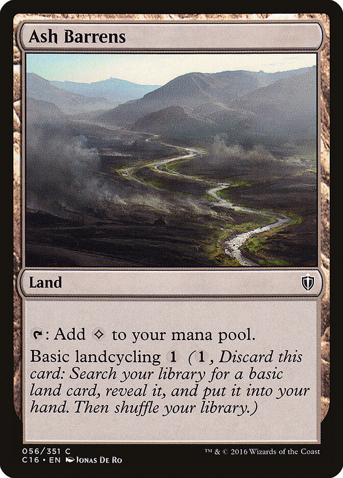 Ash Barrens, Commander 2016 · 056/351