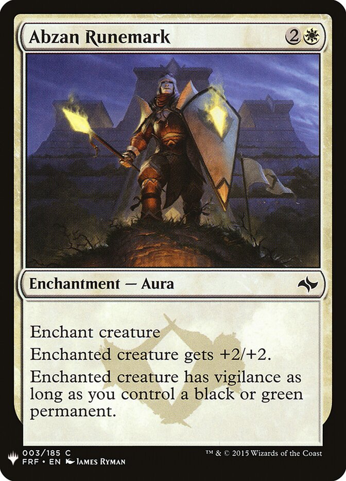 Abzan Runemark, The List · frf-3