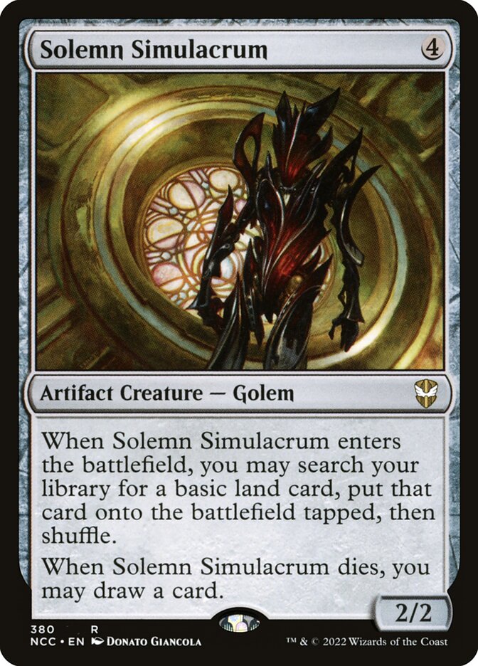 Solemn Simulacrum, New Capenna Commander · 380