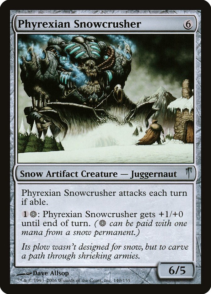 Phyrexian Snowcrusher, Coldsnap · 140/155
