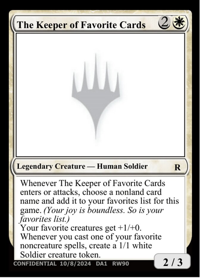 The Keeper of Favorite Cards, Unknown Event · rw90b