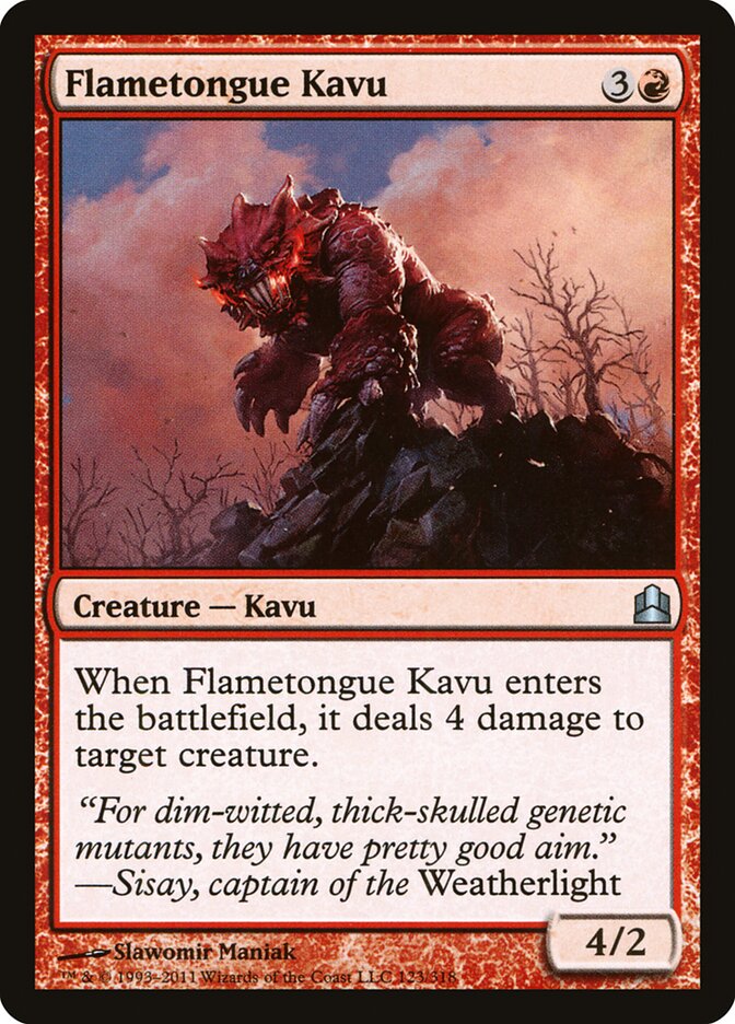 Flametongue Kavu, Commander 2011 · 123/318