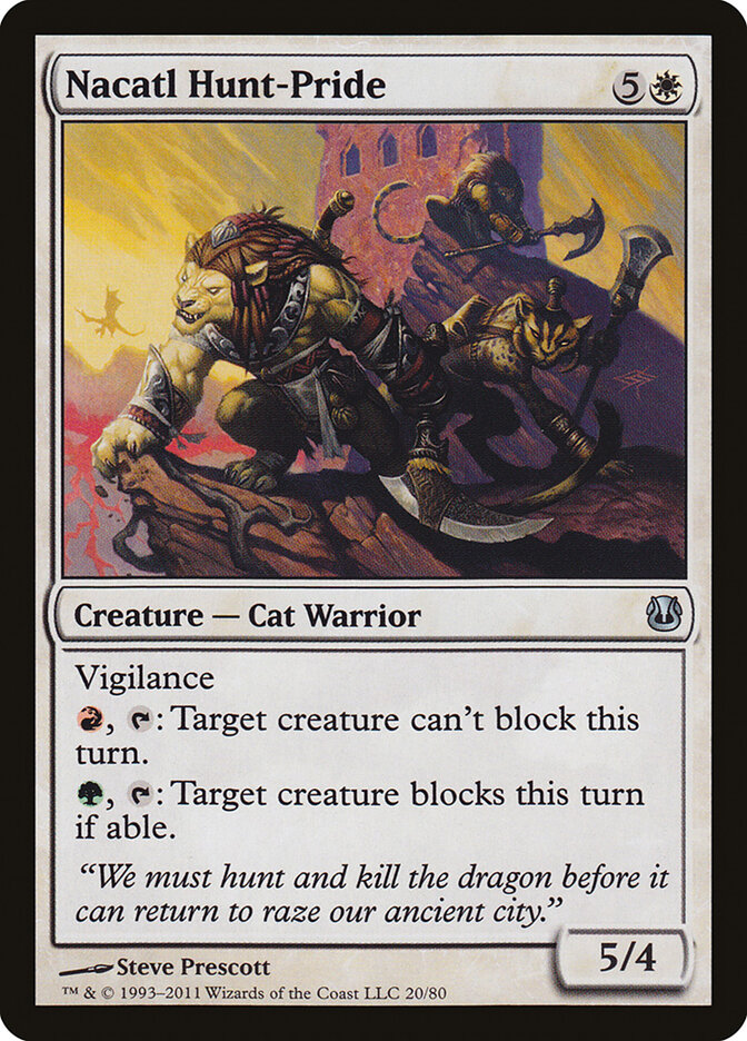 Nacatl Hunt-Pride, Duel Decks: Ajani vs. Nicol Bolas · 20/80
