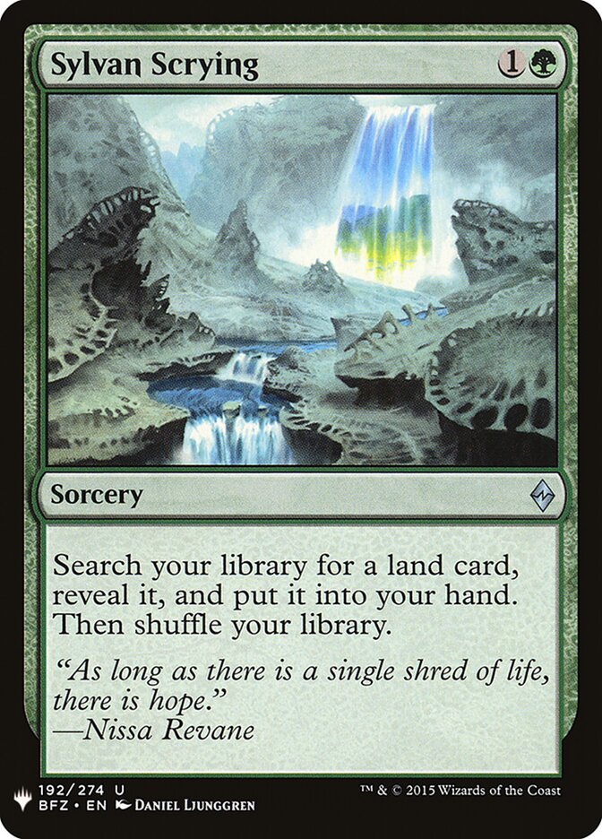 Sylvan Scrying, The List · bfz-192