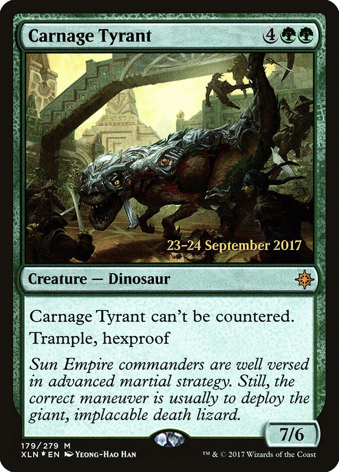 Carnage Tyrant, Ixalan Promos · 179/279