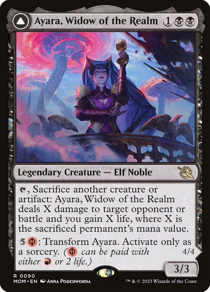 Ayara, Widow of the Realm // Ayara, Furnace Queen, March of the Machine · 0090