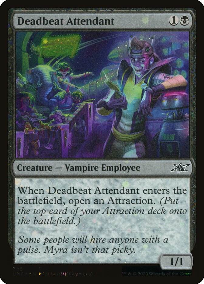 Deadbeat Attendant, Unfinity · 355