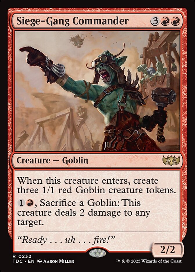 Siege-Gang Commander, Tarkir: Dragonstorm Commander · 0232