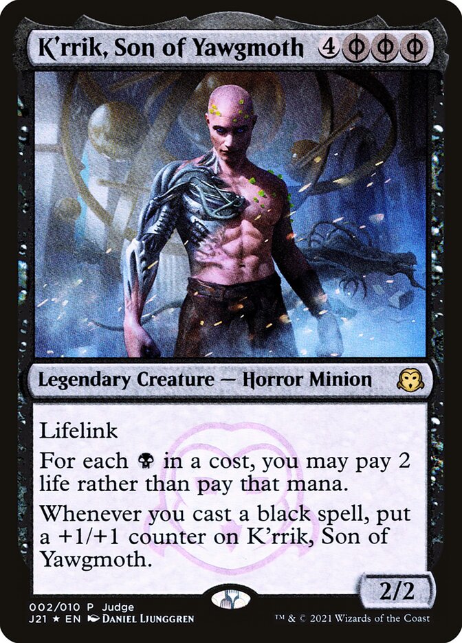 K'rrik, Son of Yawgmoth, Judge Gift Cards 2021 · 002/010