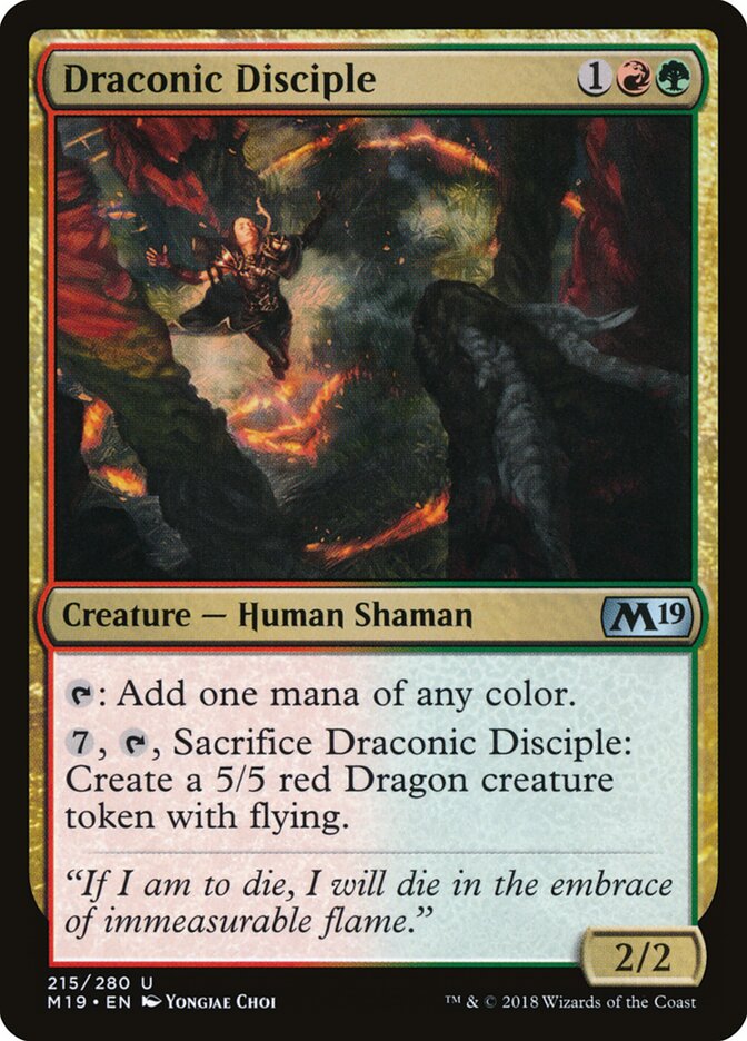Draconic Disciple, Core Set 2019 · 215/280